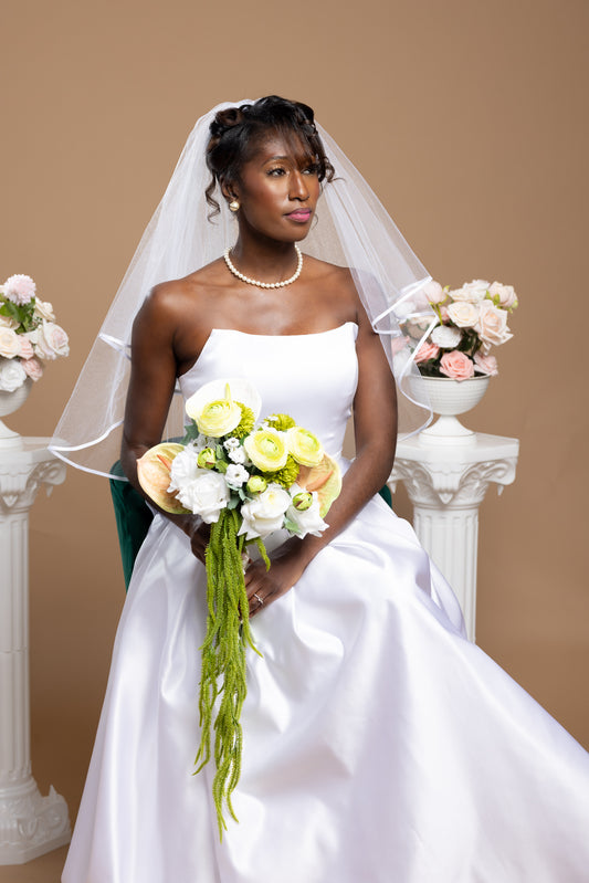 Green Goddess Silk Bridal Bouquet - Rental