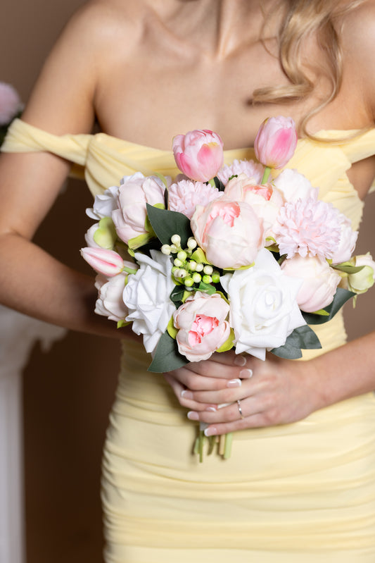 Amethyst Silk Bridesmaid Bouquet – Rental
