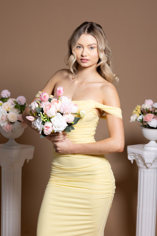 Amethyst Silk Bridesmaid Bouquet – Rental
